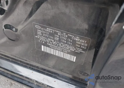 2013 Hyundai Elantra Gls из США, поврежденный, VIN KMHDH4AE0DU755106